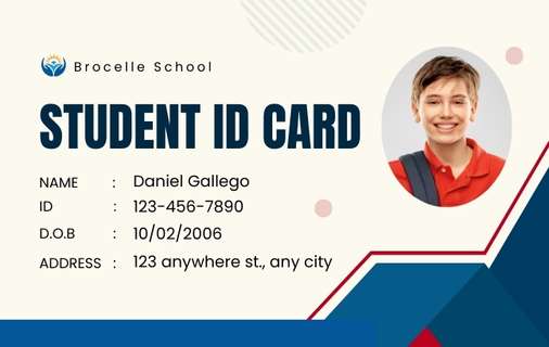 Sample Student ID Card